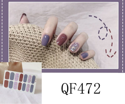 Stickers de Uñas 3D con Diamantes - 14 Diseños Impermeables para Embarazadas - Image 10