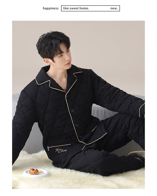 Pijama Acolchado de Tres Capas para Otoño e Invierno - Image 19