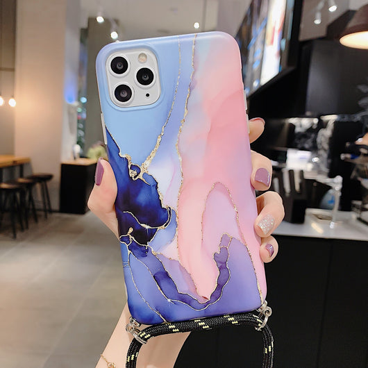 Funda para iPhone con Patrón Mármol y Cordón Ajustable - Image 19