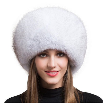 Gorro de Piel de Zorro con Protección Auditiva para Mujer - Image 3