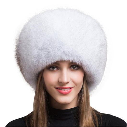 Gorro de Piel de Zorro con Protección Auditiva para Mujer - Image 3