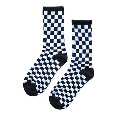 Calcetines Hombre Cuadros Blanco y Negro - Otoño Invierno - Image 4