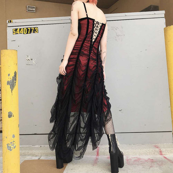 Vestido Plisado Asimétrico con Tirantes