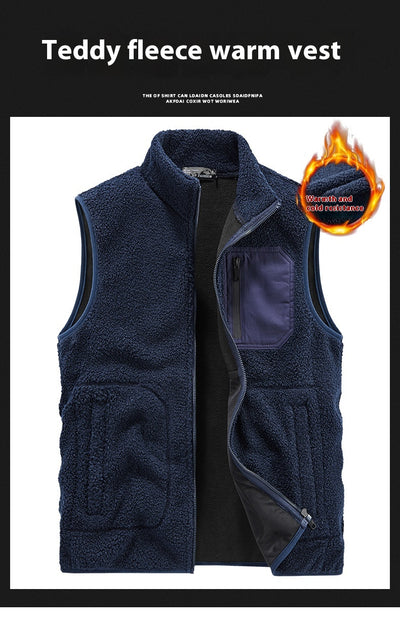 Chaleco de Terciopelo Teddy Liso para Hombre - Image 19