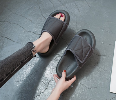 Pantuflas Mujer Primavera Plataforma Impermeable Boca Abierta - Image 9