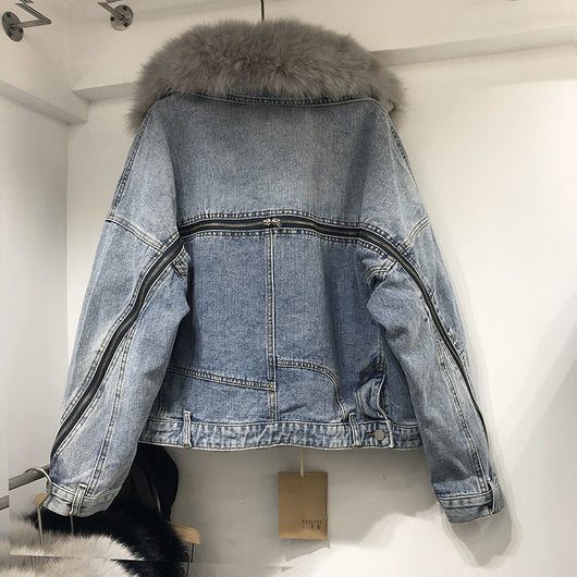 Chaqueta Denim Suelta Interior para Mujer - Image 8