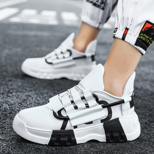 Zapatillas Hip-hop con Panel de Malla - Estilo Urbano Elevado