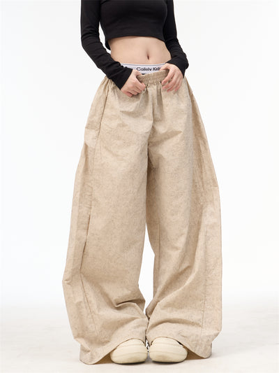 Pantalones Anchos Retro Estilo Americano con Cintura Ajustable y Encaje - Image 10