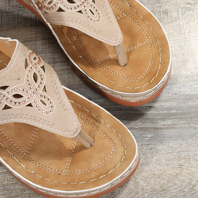 Sandalias Cuña con Clip Toe - Chanclas Verano para Mujer Zapatos de Playa - Image 15