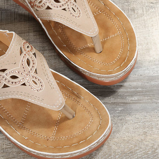 Sandalias Cuña con Clip Toe - Chanclas Verano para Mujer Zapatos de Playa - Image 15