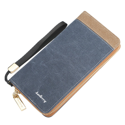 Bolso Clutch de Lona Vintage con Cierre de Cremallera - Image 11