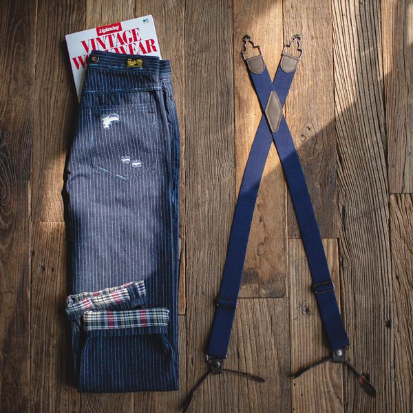 Pantalones Casuales Retro Japoneses con Detalle Tooling para Hombre