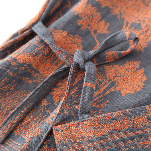 Bata Kimono Larga de Gasa de Algodón para Hombre - Image 18