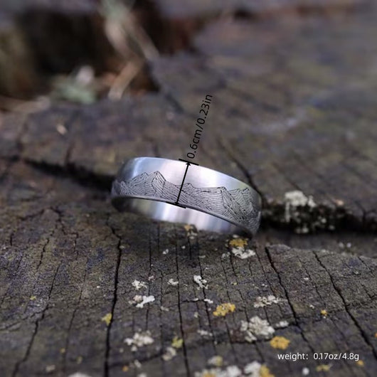 Anillo de Aleación Vintage Distressed Edgy para Hombre - Image 4