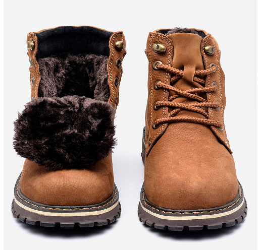 Botas Martin de Cuero para Hombre Talla Grande - Caña Alta con Forro Cálido