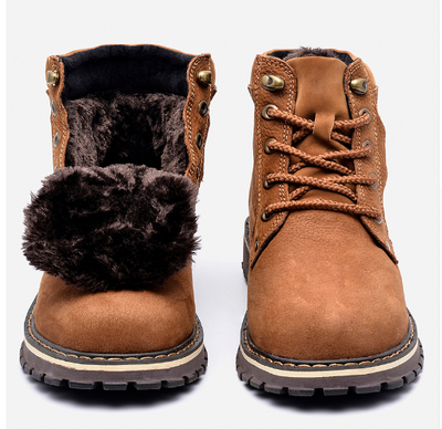 Botas Martin de Cuero para Hombre Talla Grande - Caña Alta con Forro Cálido