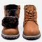 Botas Martin de Cuero para Hombre Talla Grande - Caña Alta con Forro Cálido