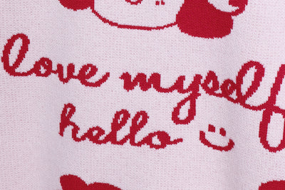 Suéter para niña con diseño jacquard estampado de dibujos animados - Image 5