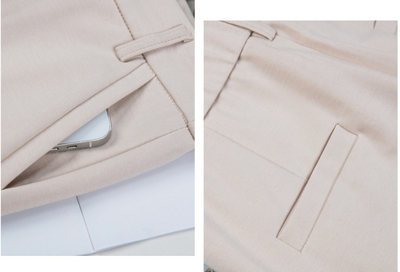Pantalones Rectos Holgados Cintura Alta Elásticos para Otoño - Image 8