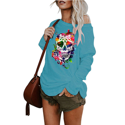 Playera Halloween con Estampado Asimétrico Largo - Image 7