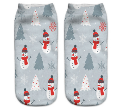 Calcetines Deportivos Navideños Cortos con Impresión 3D - Image 12