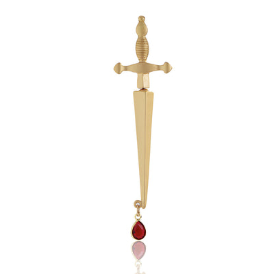 Aretes de Cruz con Gota Roja Estilo Hip Hop - Image 13