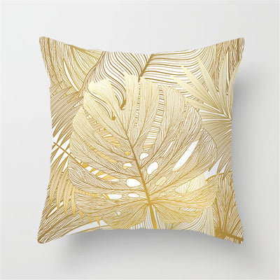 Almohada de Respaldo Flanela Dorada con Flores y Lentejuelas - Image 19