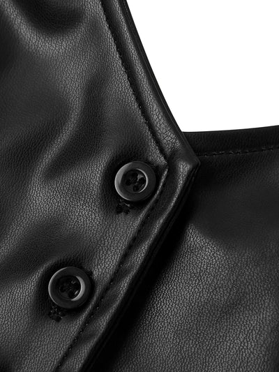 Chaleco de Cuero Liso para Mujer - Diseño Minimalista - Image 12