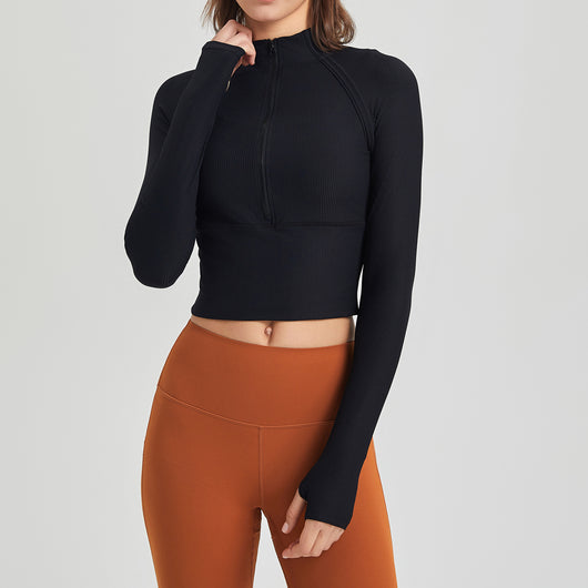 Conjunto de Yoga Entallado con Cierre Frontal - Tela de Secado Rápido para Otoño - Image 3