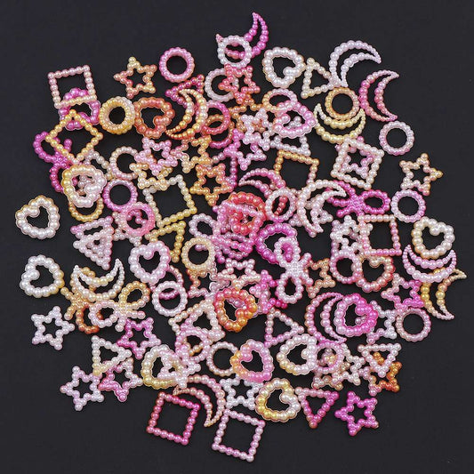 Perlas Iridiscentes Multicolor - Accesorios Decorativos Estrellas, Corazones y Lunas - Image 2