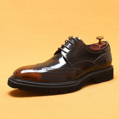 Zapatos de Cuero Grabado Estilo Business Casual Británico - Image 7