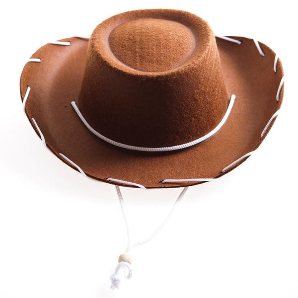 Sombrero Vaquero Infantil de Rafia Marrón con Ala Reforzada
