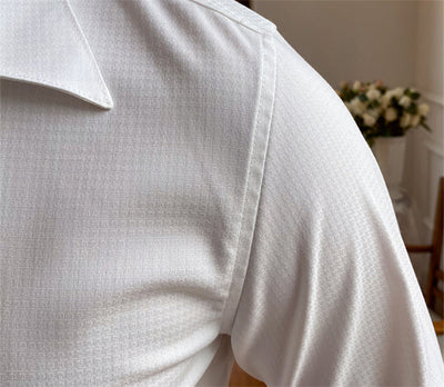Camisa Casual de Cuello Cubano Manga Larga para Hombre - Image 4