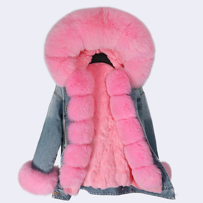 Chaqueta Denim con Forro Desmontable de Conejo - Image 2