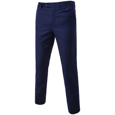 Pantalones casuales ajustados para hombre en colores sólidos - Image 5