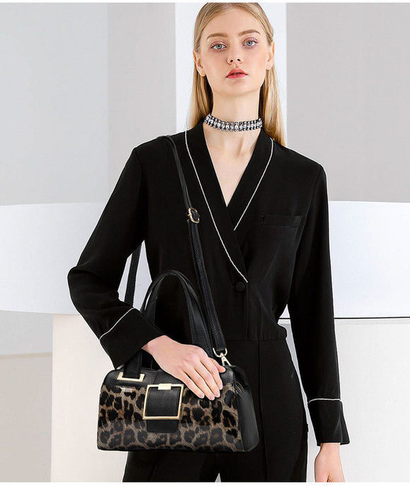 Bolso Bandolera Leopardo Mujer - Capacidad Grande con Estilo Sofisticado