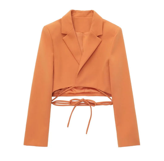 Conjunto Blazer Cropped con Moño y Pantalón Culotte - Image 19