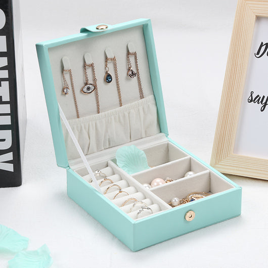 Caja Organizadora de Joyas en PU Simple de Una Capa
