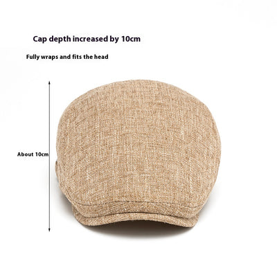 Boina Retro de Algodón y Lino para Hombre con Visera - Image 3