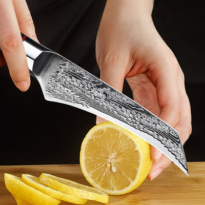 Cuchillo de Cocina Damasco Japonés Premium para Frutas y Verduras - Image 12