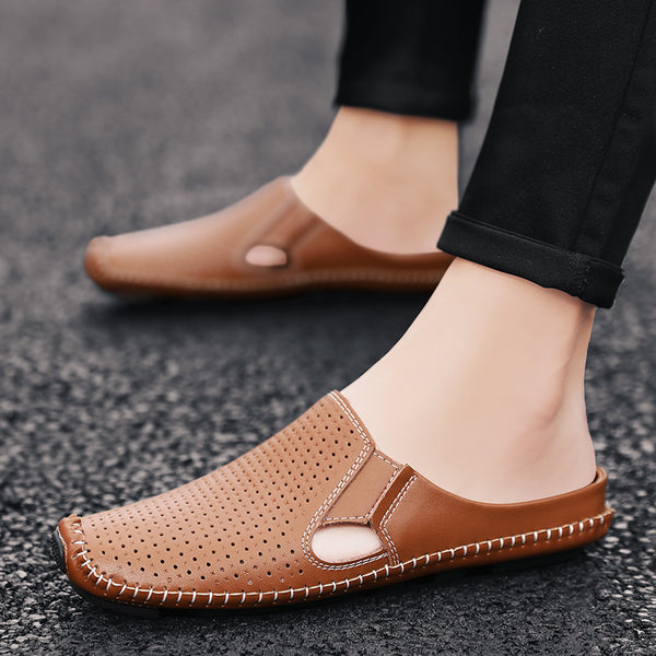 Sandalias Huecas Transpirables para Hombre - Comodidad Moderna