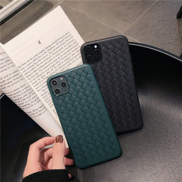 Funda Tejida para Celular Verde Oscuro