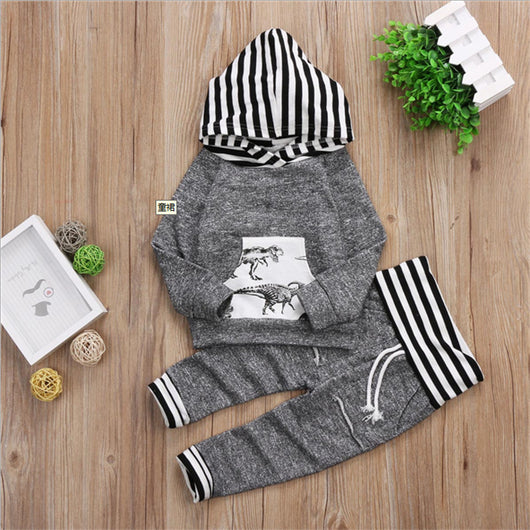 Conjunto de Dos Piezas con Capucha Estampado Dinosaurio - Image 5