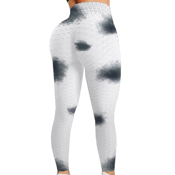 Pantalones de Chándal Tie-Dye Cintura Alta y Ajustados