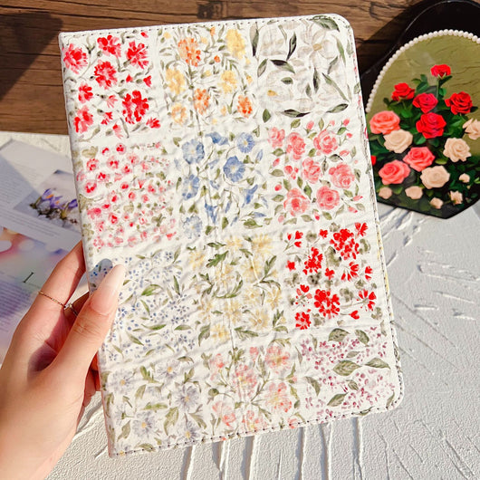 Funda Protectora de Cuero para Tablet con Diseño Floral y Ranura para Stylus - Image 20