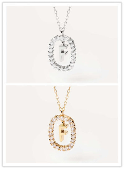 Collar de Plata Esterlina con Letras del Alfabeto - Lujo Minimalista para Clavícula - Image 9