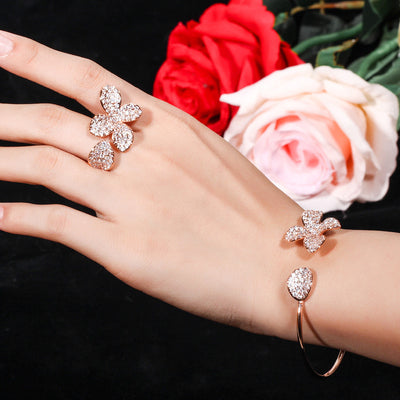 Pulsera y Anillo Ajustable de Dos Piezas - Diseño Versátil - Image 3