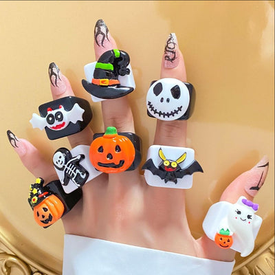 Anillos de Calabaza, Murciélago y Fantasma para Halloween - Image 11