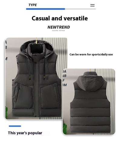 Chaleco de Invierno para Hombre con Capucha Desmontable - Image 24