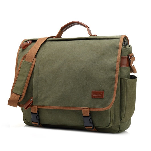 Bolsa Bandolera de Lona Impermeable Gran Capacidad para Hombre - Image 5